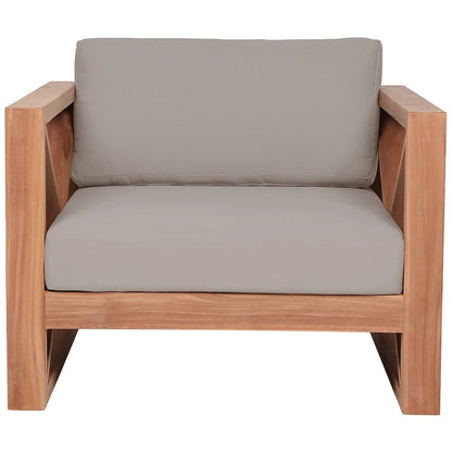 Anguilla Grey Water Resistant Fabric Outdoor Chair