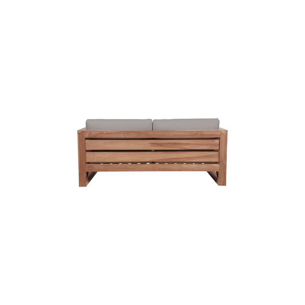 Anguilla Grey Water Resistant Fabric Outdoor Loveseat