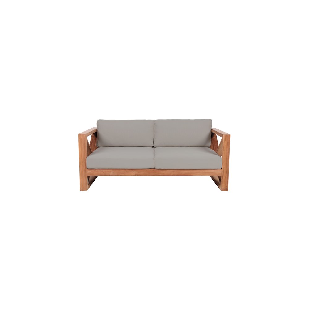 Anguilla Grey Water Resistant Fabric Outdoor Loveseat