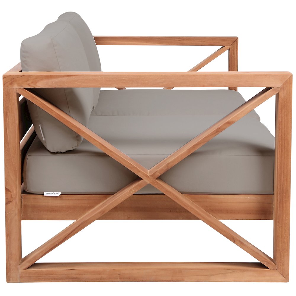 Anguilla Grey Water Resistant Fabric Outdoor Loveseat