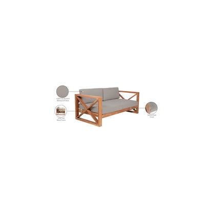 Anguilla Grey Water Resistant Fabric Outdoor Sofa