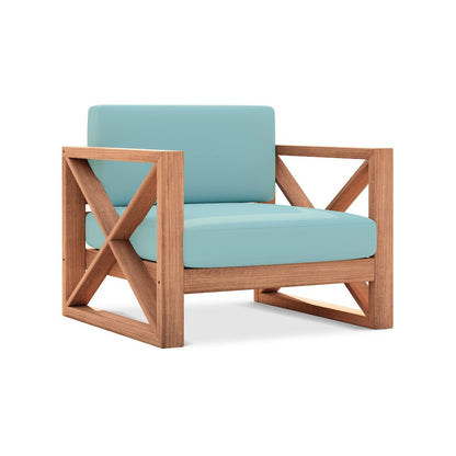 Anguilla Blue Water Resistant Fabric Outdoor Chair
