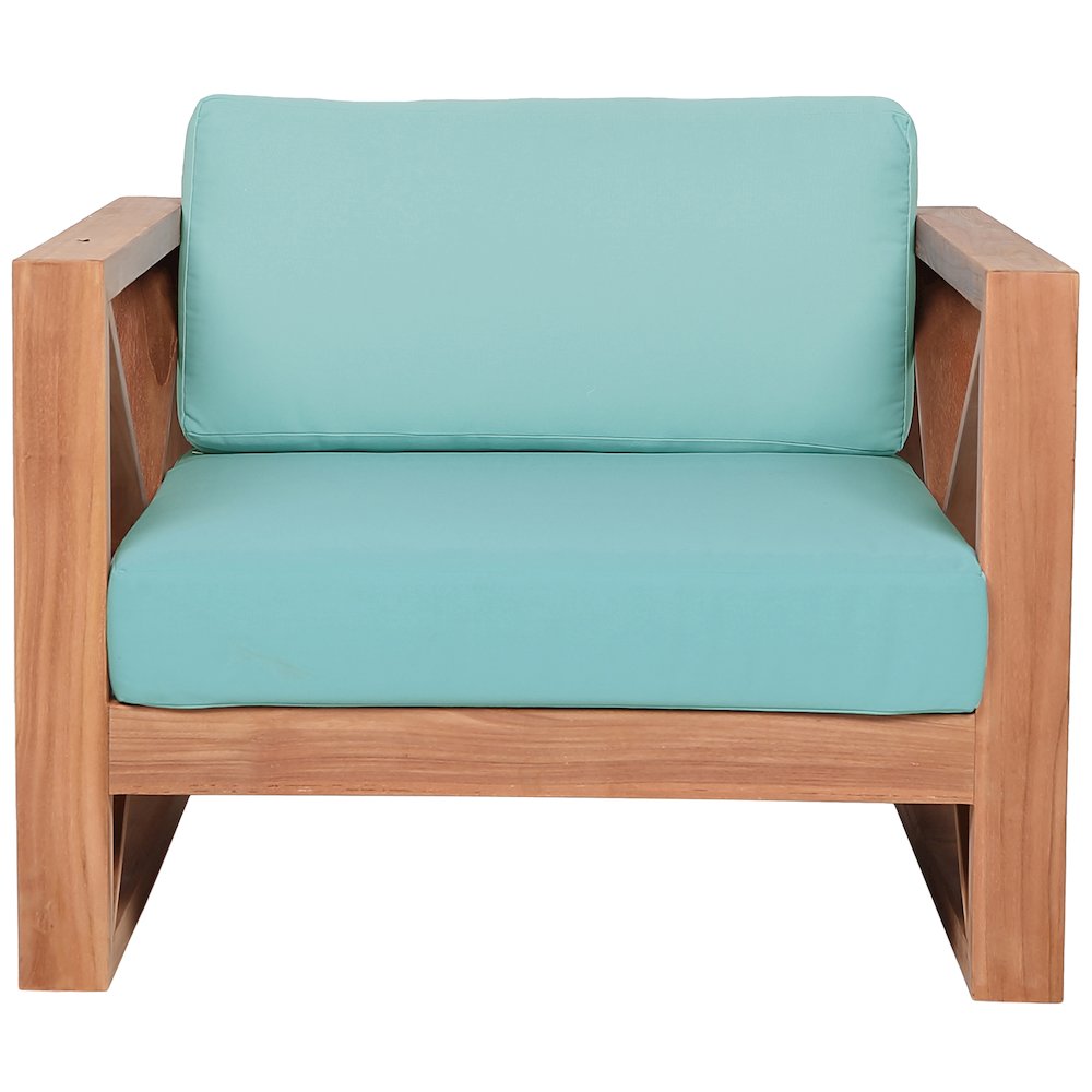 Anguilla Blue Water Resistant Fabric Outdoor Chair