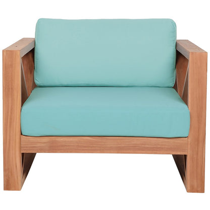 Anguilla Blue Water Resistant Fabric Outdoor Chair