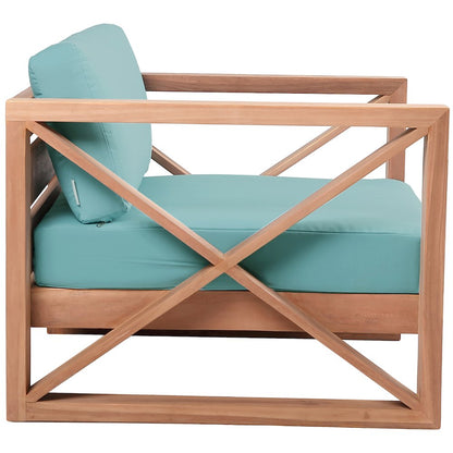 Anguilla Blue Water Resistant Fabric Outdoor Chair