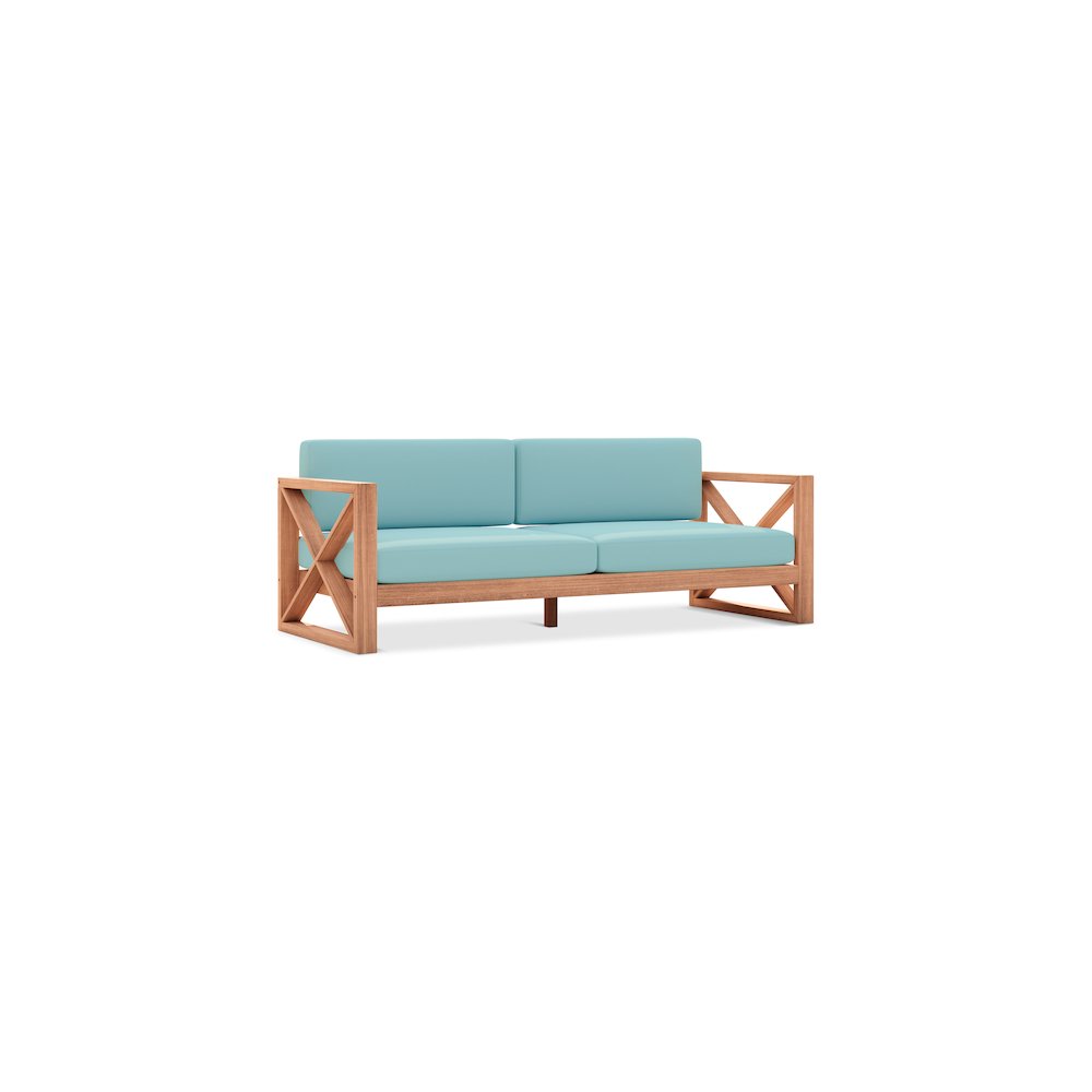 Anguilla Blue Water Resistant Fabric Outdoor Sofa
