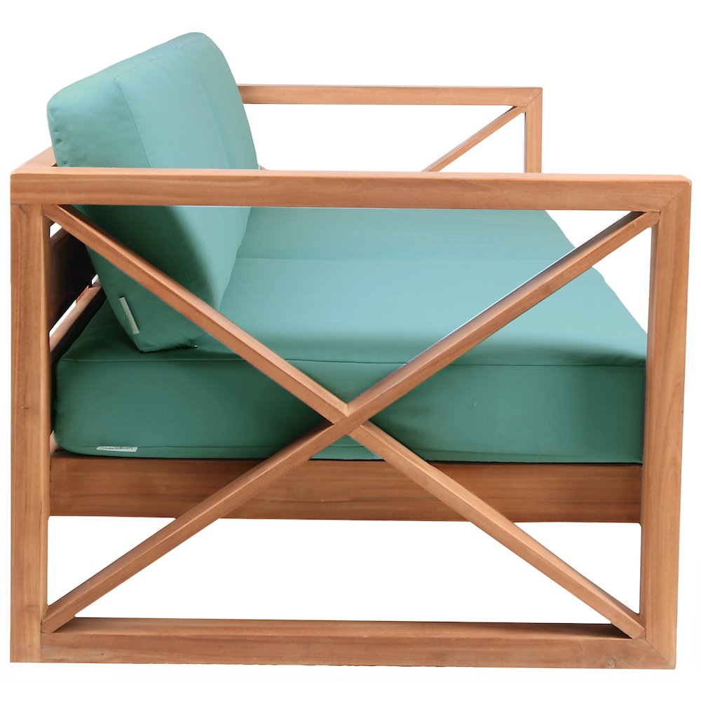 Anguilla Blue Water Resistant Fabric Outdoor Sofa