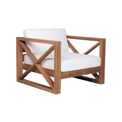 Anguilla Off White Water Resistant Fabric Outdoor Chair