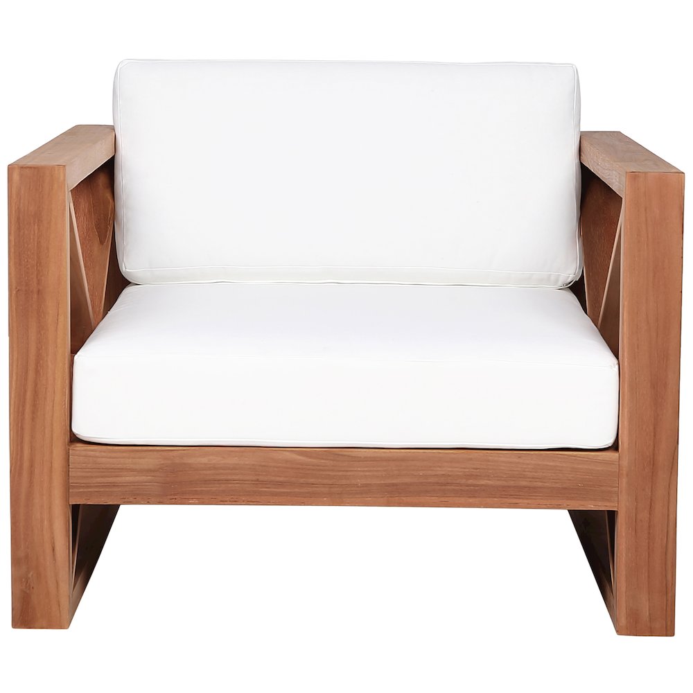 Anguilla Off White Water Resistant Fabric Outdoor Chair