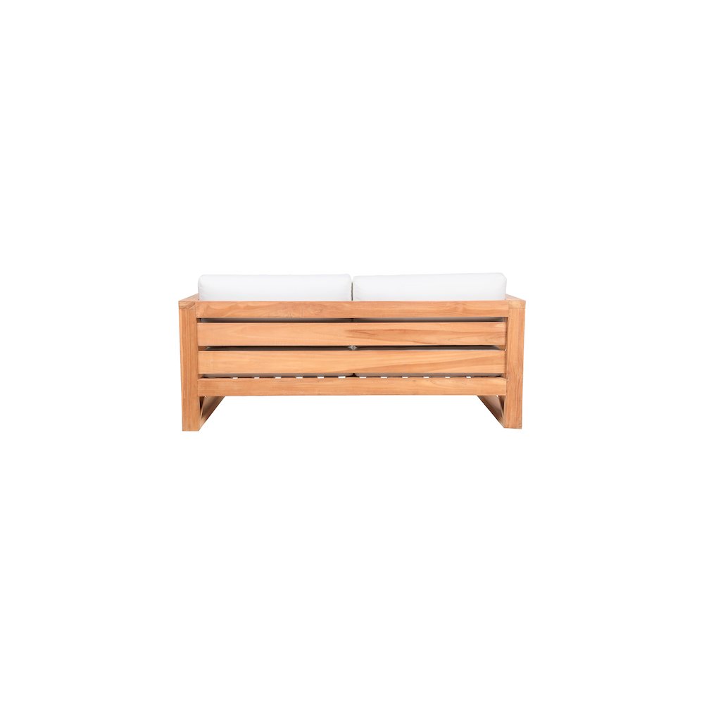 Anguilla Off White Water Resistant Fabric Outdoor Loveseat