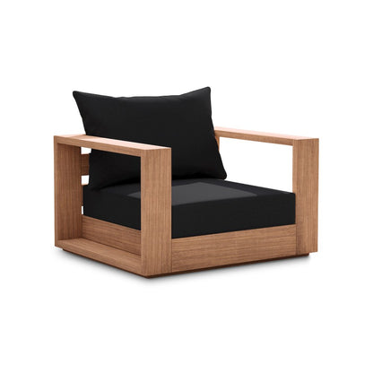 Tulum Black Water Resistant Fabric Outdoor Chair