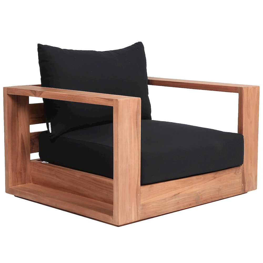 Tulum Black Water Resistant Fabric Outdoor Chair