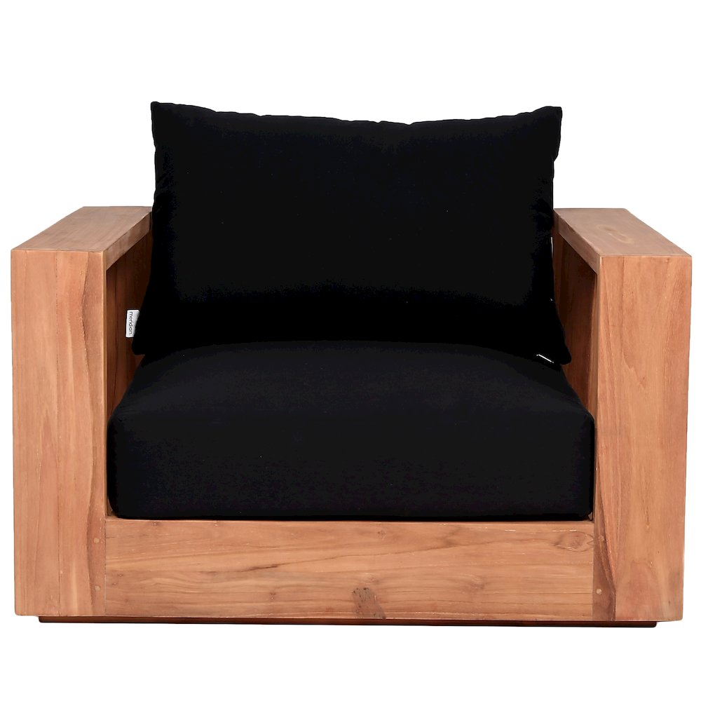 Tulum Black Water Resistant Fabric Outdoor Chair
