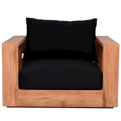 Tulum Black Water Resistant Fabric Outdoor Chair