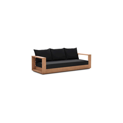 Tulum Black Water Resistant Fabric Outdoor Sofa