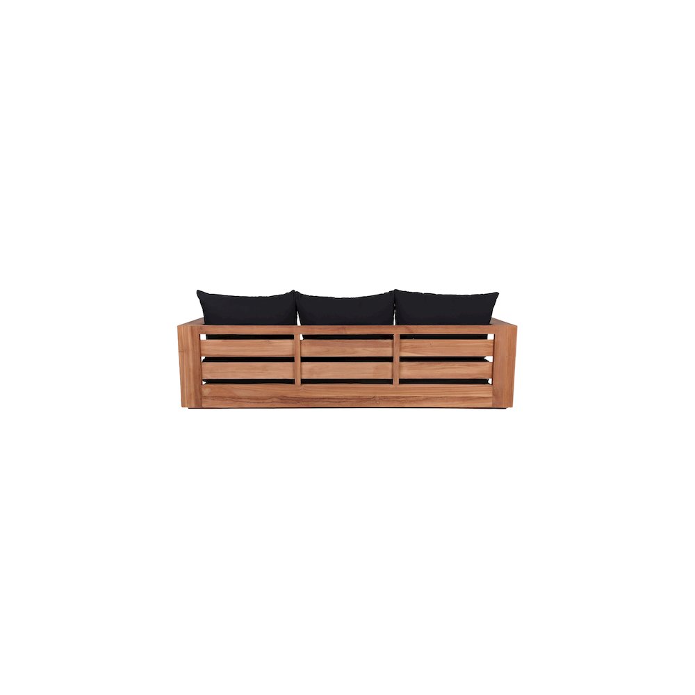 Tulum Black Water Resistant Fabric Outdoor Sofa