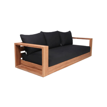 Tulum Black Water Resistant Fabric Outdoor Sofa