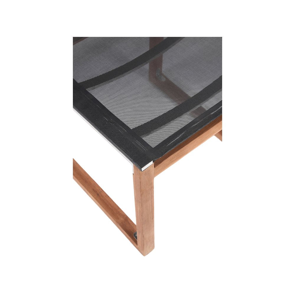 Tulum Black Water Resistant Fabric Outdoor Patio Dining Side Chair