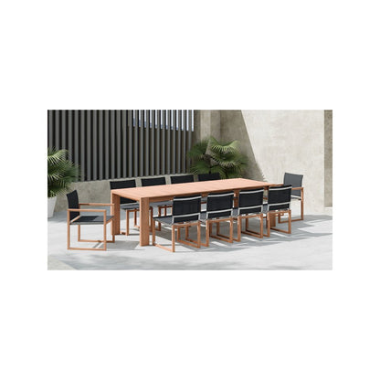 Tulum Black Water Resistant Fabric Outdoor Patio Dining Side Chair