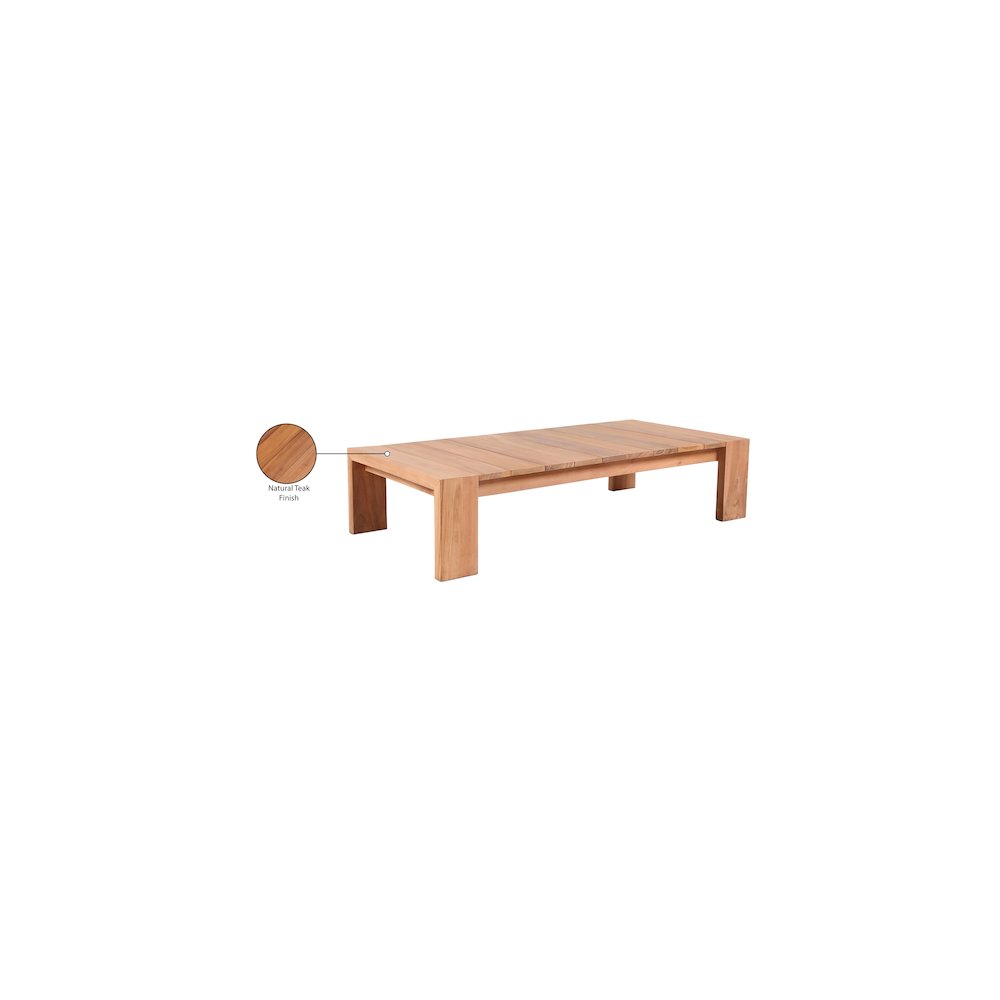 Tulum Natural Teak Outdoor Coffee Table