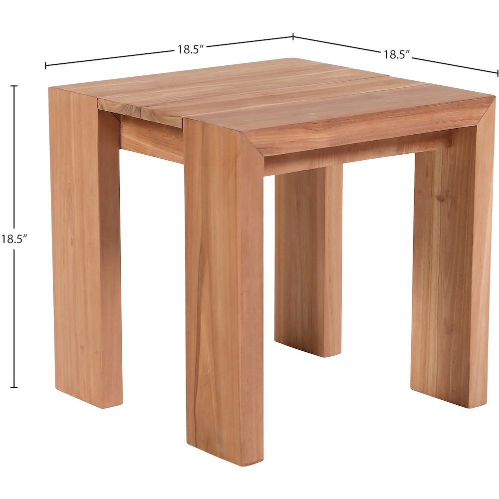 Tulum Natural Teak Outdoor End Table