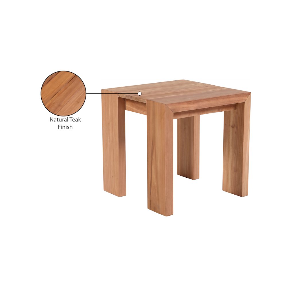 Tulum Natural Teak Outdoor End Table