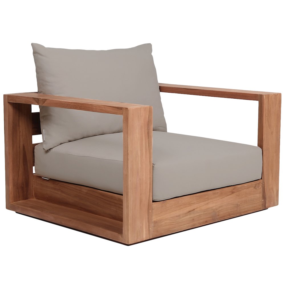 Tulum Grey Water Resistant Fabric Outdoor Chair