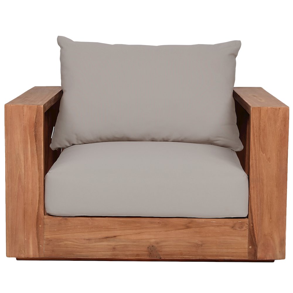 Tulum Grey Water Resistant Fabric Outdoor Chair