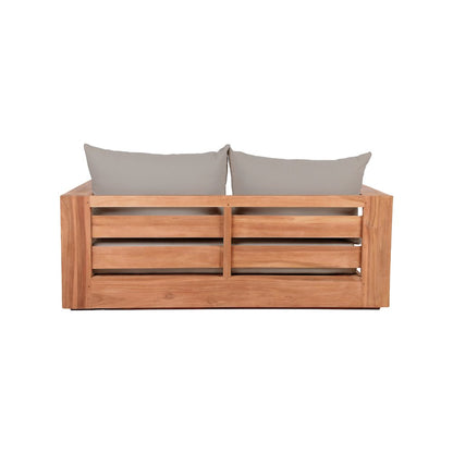Tulum Grey Water Resistant Fabric Outdoor Loveseat