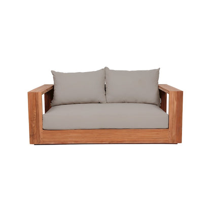 Tulum Grey Water Resistant Fabric Outdoor Loveseat