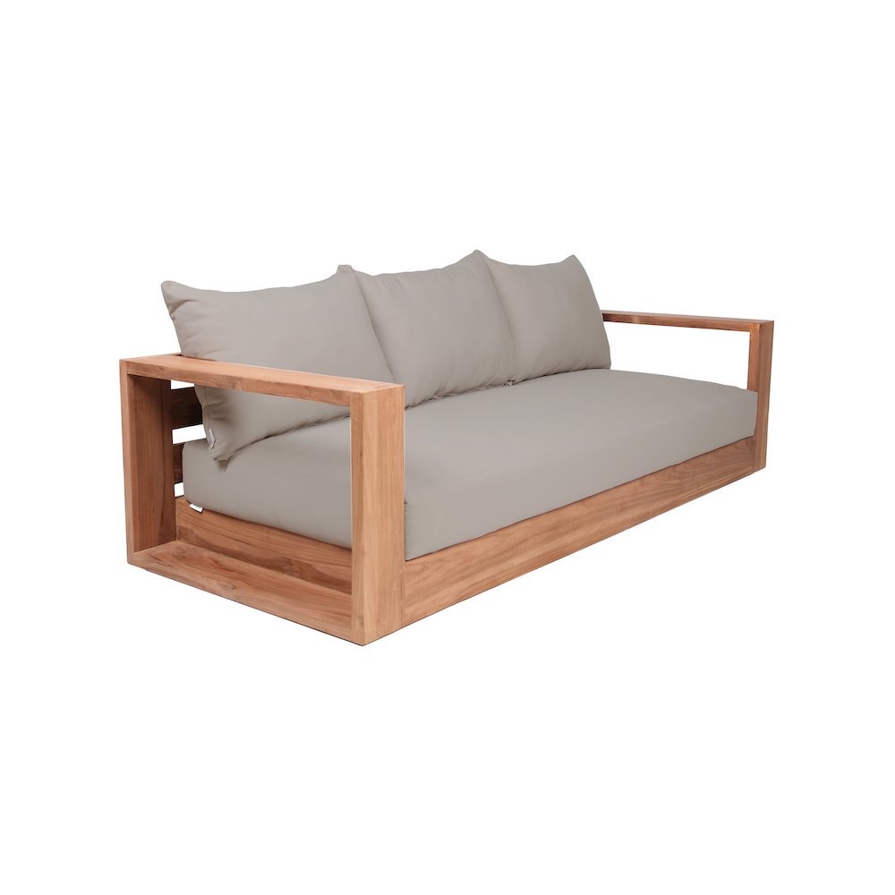 Tulum Grey Water Resistant Fabric Outdoor Sofa