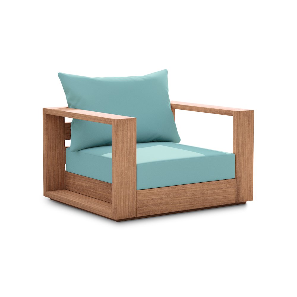 Tulum Blue Water Resistant Fabric Outdoor Chair