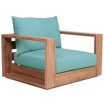 Tulum Blue Water Resistant Fabric Outdoor Chair