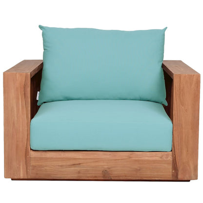Tulum Blue Water Resistant Fabric Outdoor Chair