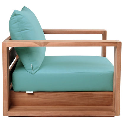 Tulum Blue Water Resistant Fabric Outdoor Chair
