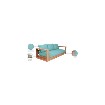 Tulum Blue Water Resistant Fabric Outdoor Sofa