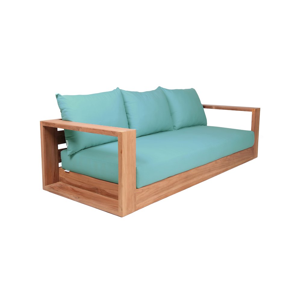 Tulum Blue Water Resistant Fabric Outdoor Sofa