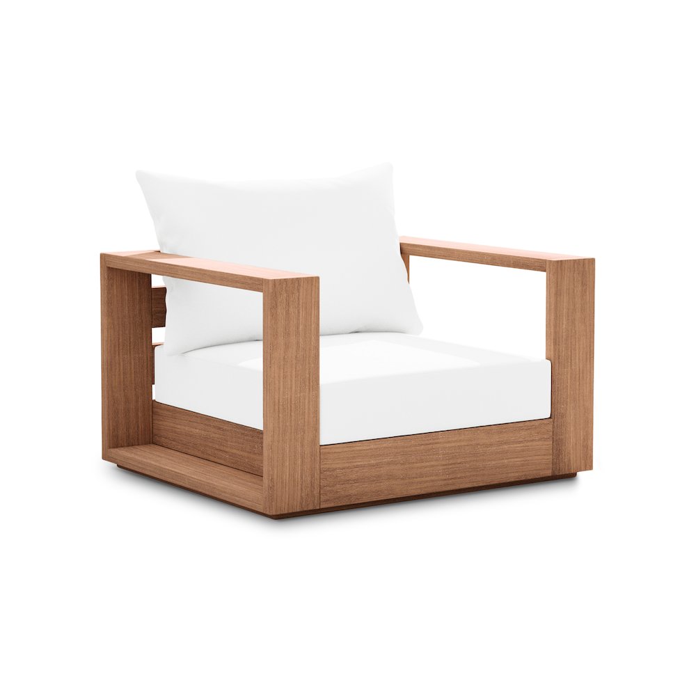 Tulum Off White Water Resistant Fabric Outdoor Chair