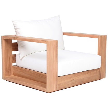 Tulum Off White Water Resistant Fabric Outdoor Chair