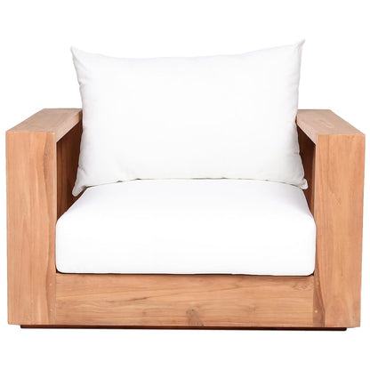 Tulum Off White Water Resistant Fabric Outdoor Chair