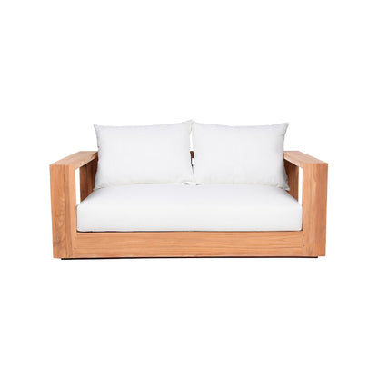 Tulum Off White Water Resistant Fabric Outdoor Loveseat