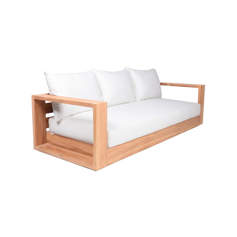 Tulum Off White Water Resistant Fabric Outdoor Sofa