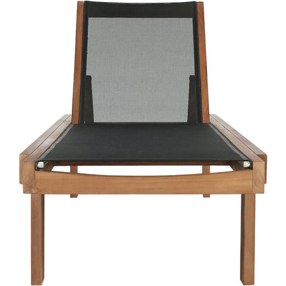 Tulum Black Water Resistant Fabric Outdoor Patio Lounger