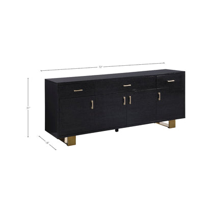 Excel Grey Oak Veneer Lacquer Sideboard/Buffet