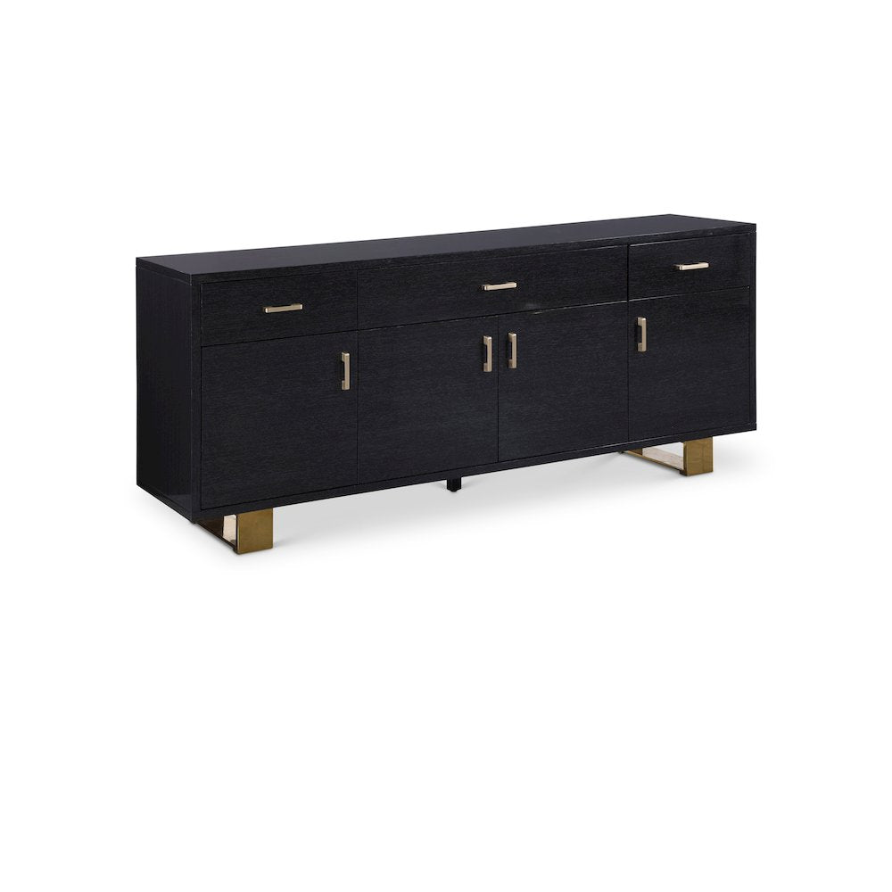 Excel Grey Oak Veneer Lacquer Sideboard/Buffet
