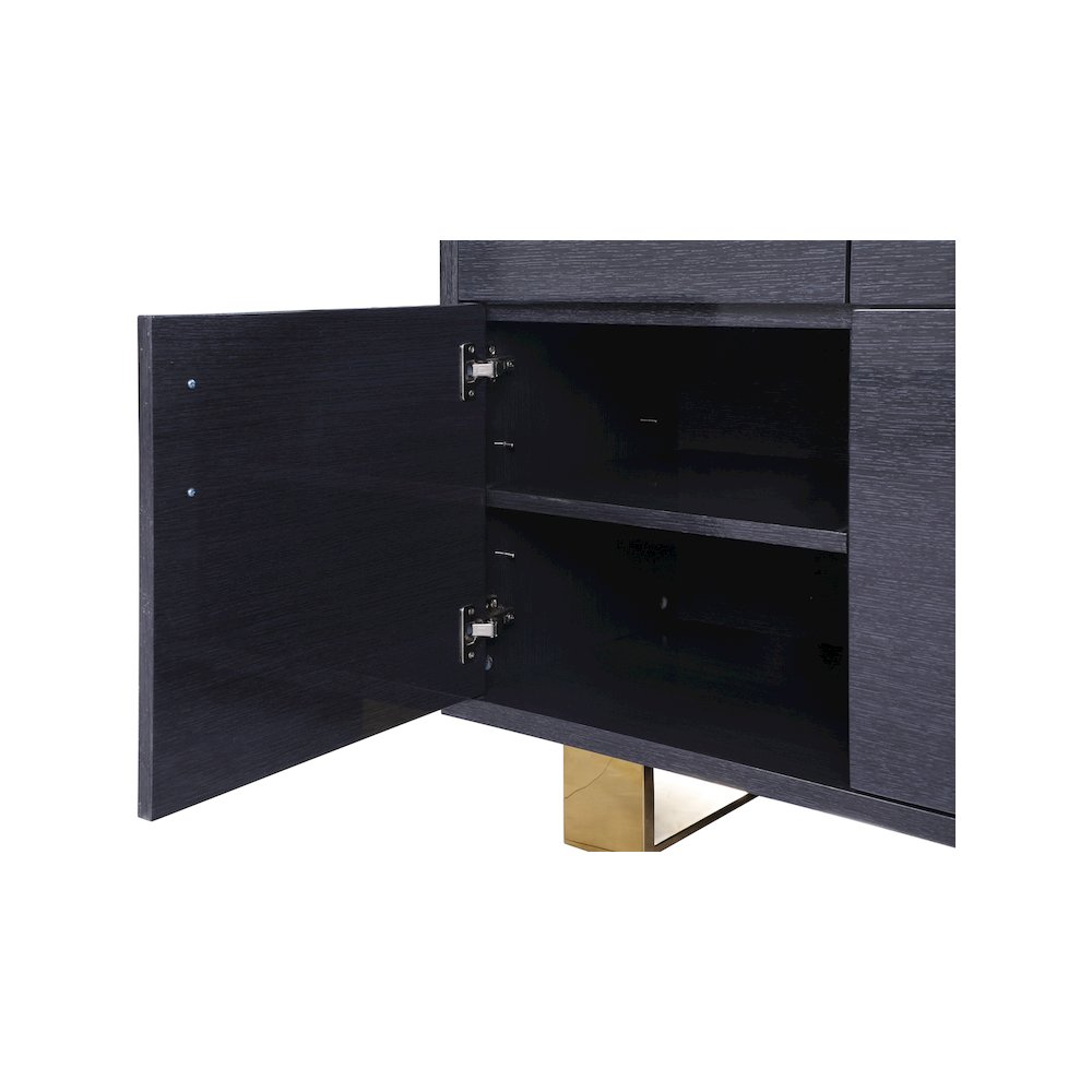 Excel Grey Oak Veneer Lacquer Sideboard/Buffet