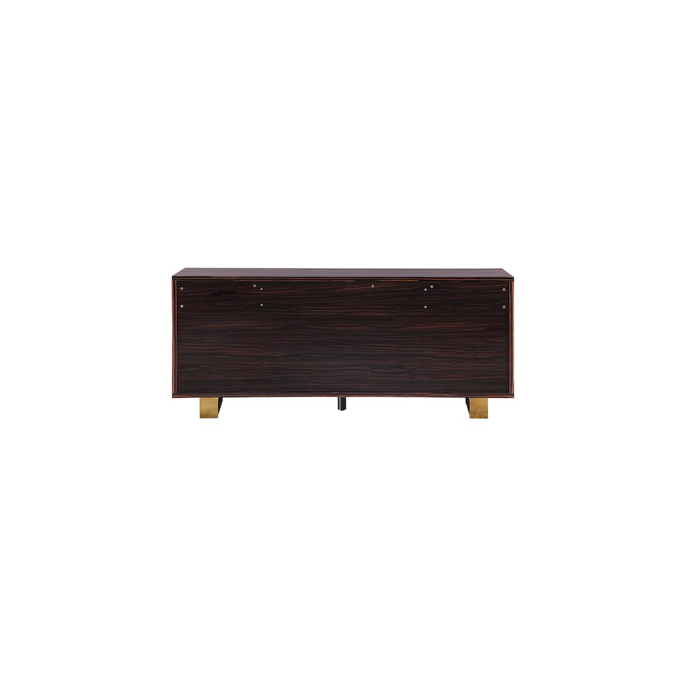 Excel Brown Zebra Wood Veneer Lacquer Sideboard/Buffet