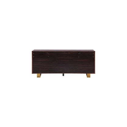 Excel Brown Zebra Wood Veneer Lacquer Sideboard/Buffet