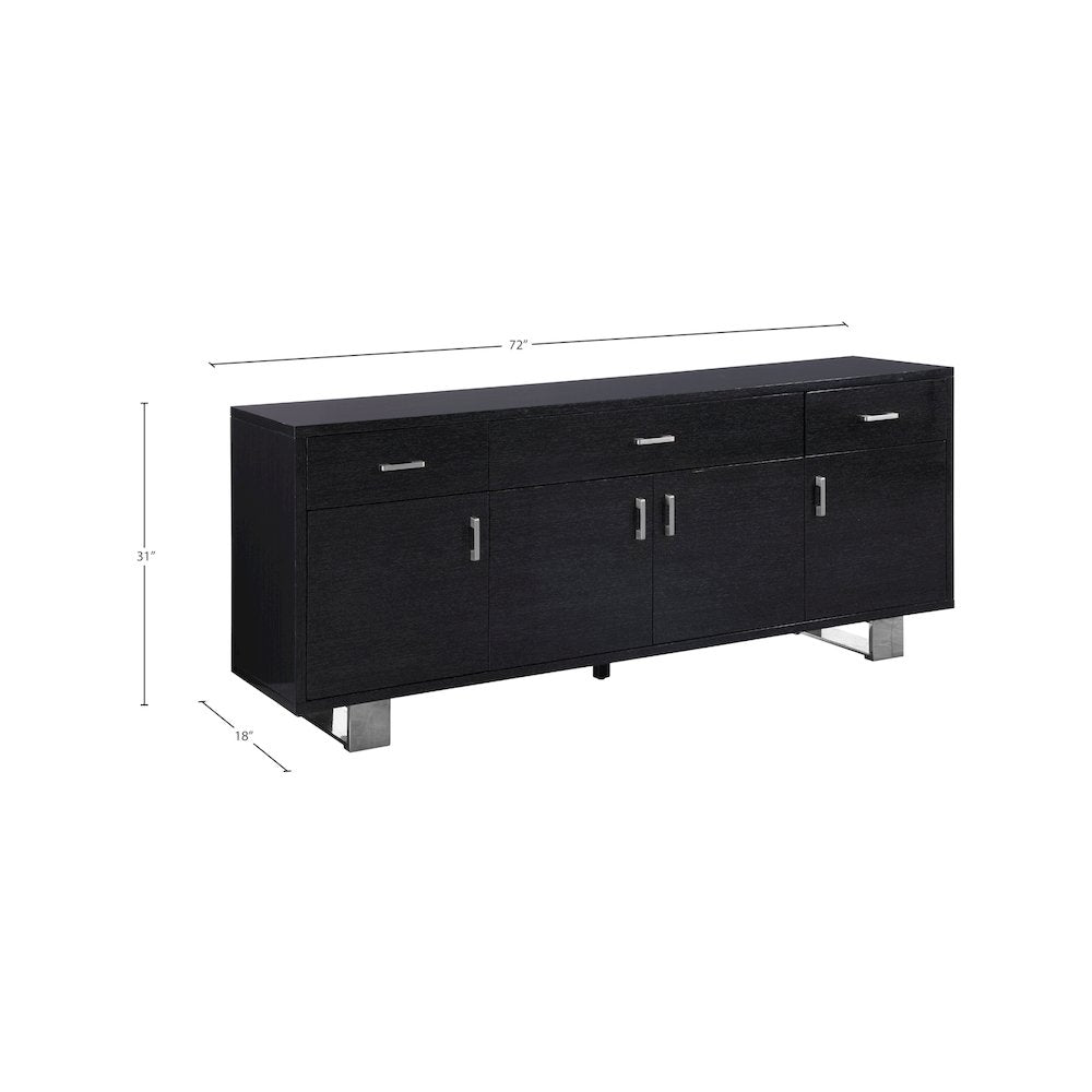 Excel Grey Oak Veneer Lacquer Sideboard/Buffet