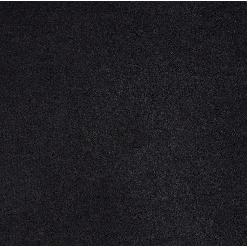 Velin Black Velvet Upholstered Ottoman / Stool